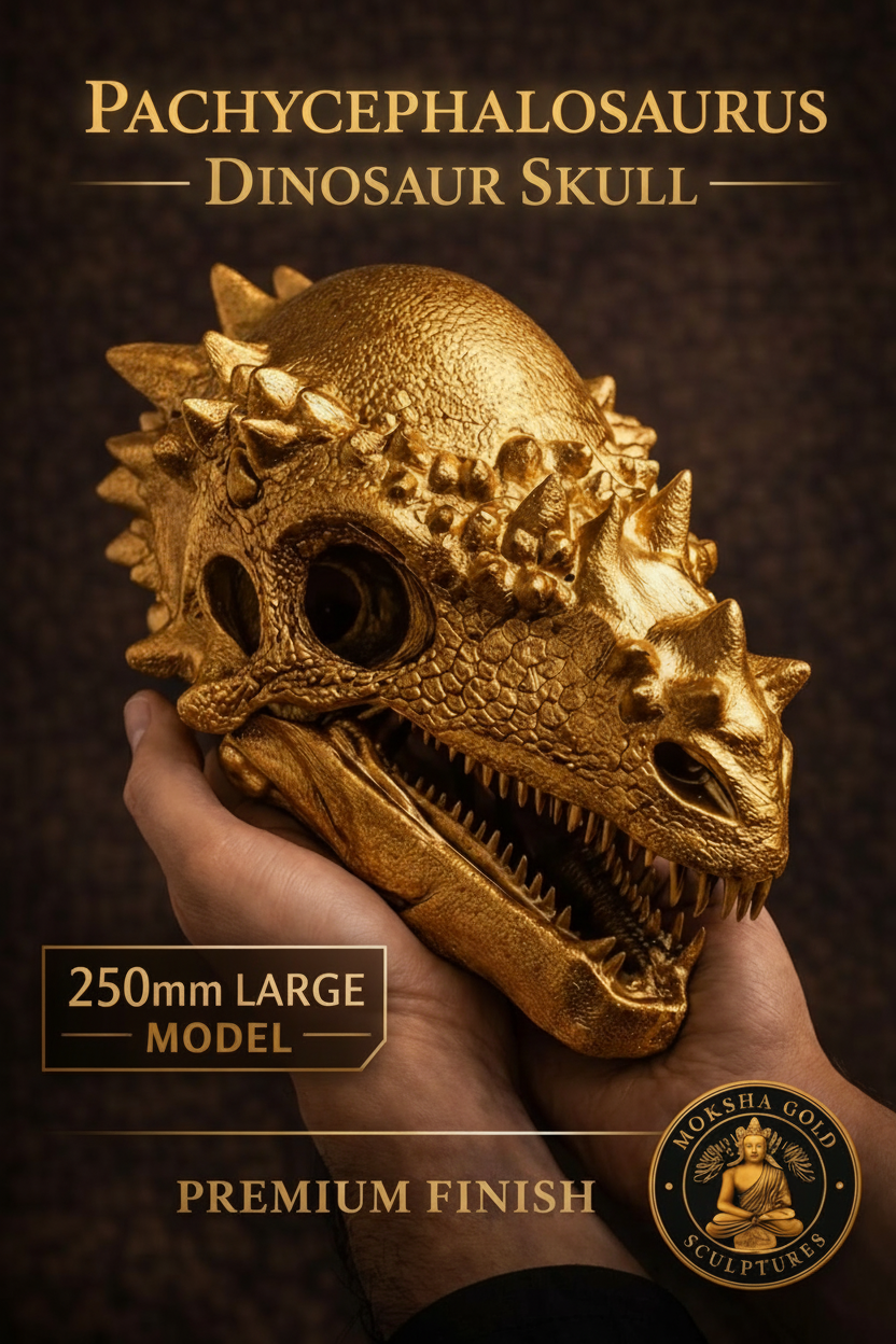Pachycephalosaurus Skull 250mm | 3D Printed Dinosaur Skull Replica | Collectible Prehistoric Sculpture
