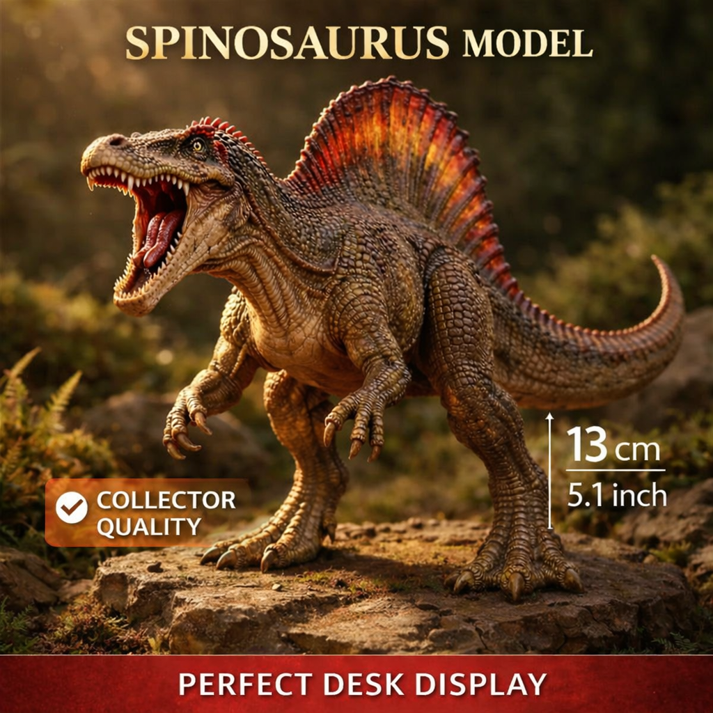 Spinosaurus Dinosaur Model | 3D Printed Miniature | Realistic Dino Figure | Desk Display Collectible | Gift for Dinosaur Lovers