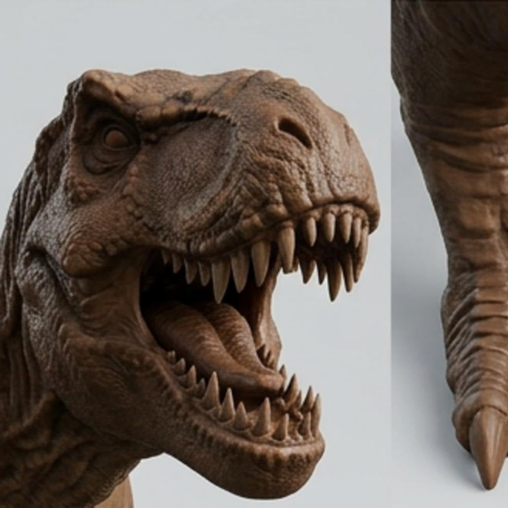 Tyrannosaurus Dinosaur Model – 3D Printed T-Rex Sculpture in PLA & Smooth Nylon | Various Colors | Detailed Prehistoric Collectible