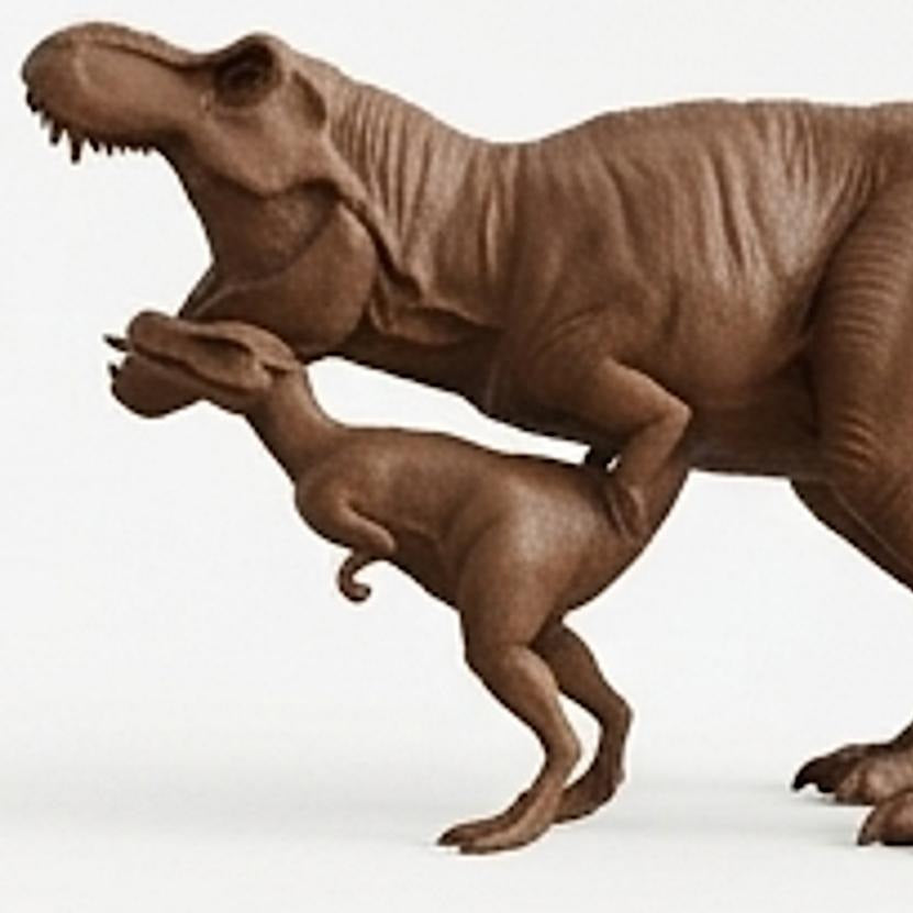 T-Rex Dinosaur Pair 3D Print (130mm) – Adult & Baby Tyrannosaurus Rex – PLA, Nylon, Resin, TPU – Detailed Dino Model Gift