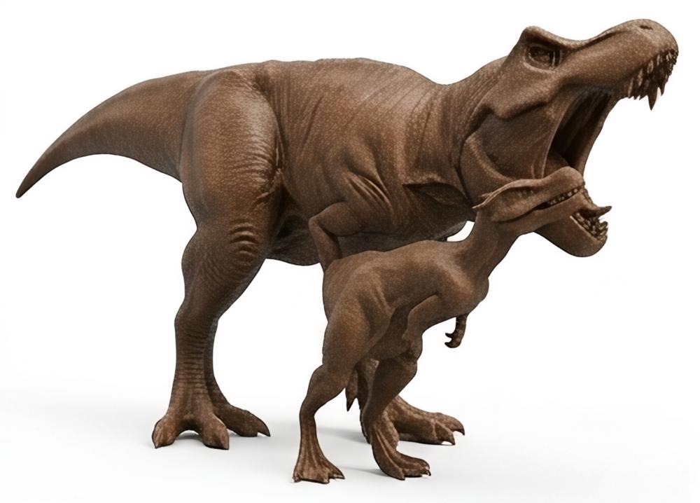 T-Rex Dinosaur Pair 3D Print (130mm) – Adult & Baby Tyrannosaurus Rex – PLA, Nylon, Resin, TPU – Detailed Dino Model Gift
