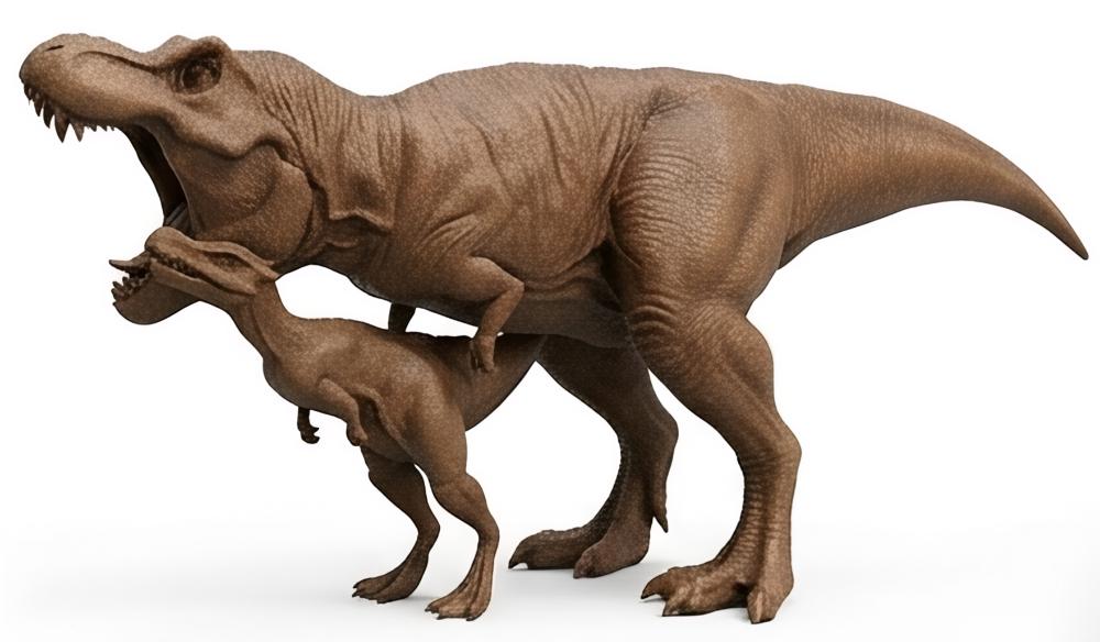 T-Rex Dinosaur Pair 3D Print (130mm) – Adult & Baby Tyrannosaurus Rex – PLA, Nylon, Resin, TPU – Detailed Dino Model Gift
