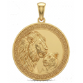 Lion and Lioness Pendant Necklace in Gold or Sterling Silver – Regal Wildlife Jewelry Symbolizing Strength, Love & Family
