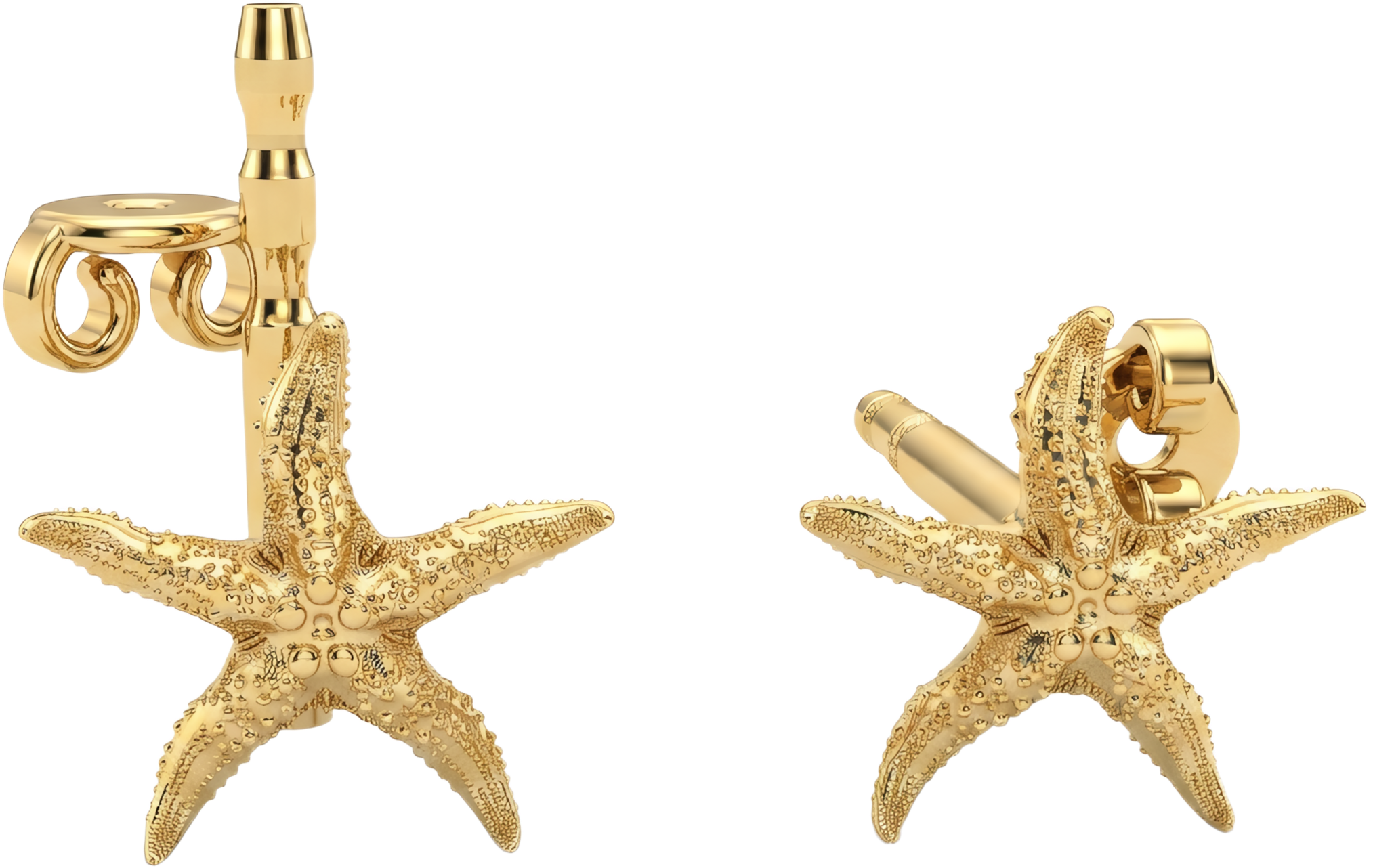 Starfish Stud Earrings | 9K Gold, Sterling Silver or Brass | Beach Jewelry | Ocean Inspired Earrings | Sea Star Studs | Coastal Gift for Her