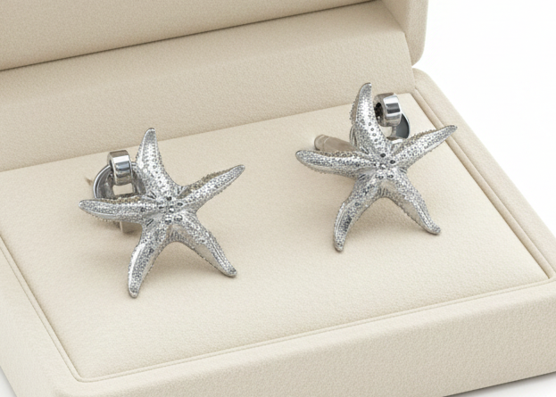 Starfish Stud Earrings | 9K Gold, Sterling Silver or Brass | Beach Jewelry | Ocean Inspired Earrings | Sea Star Studs | Coastal Gift for Her