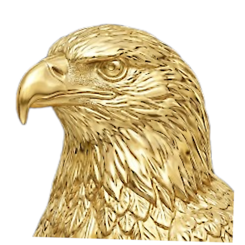 Bald Eagle Pendant with Bail – Gold, Silver & Brass Jewelry, Wildlife Animal Charm, Handmade Gift for Animal Lovers and Collectors