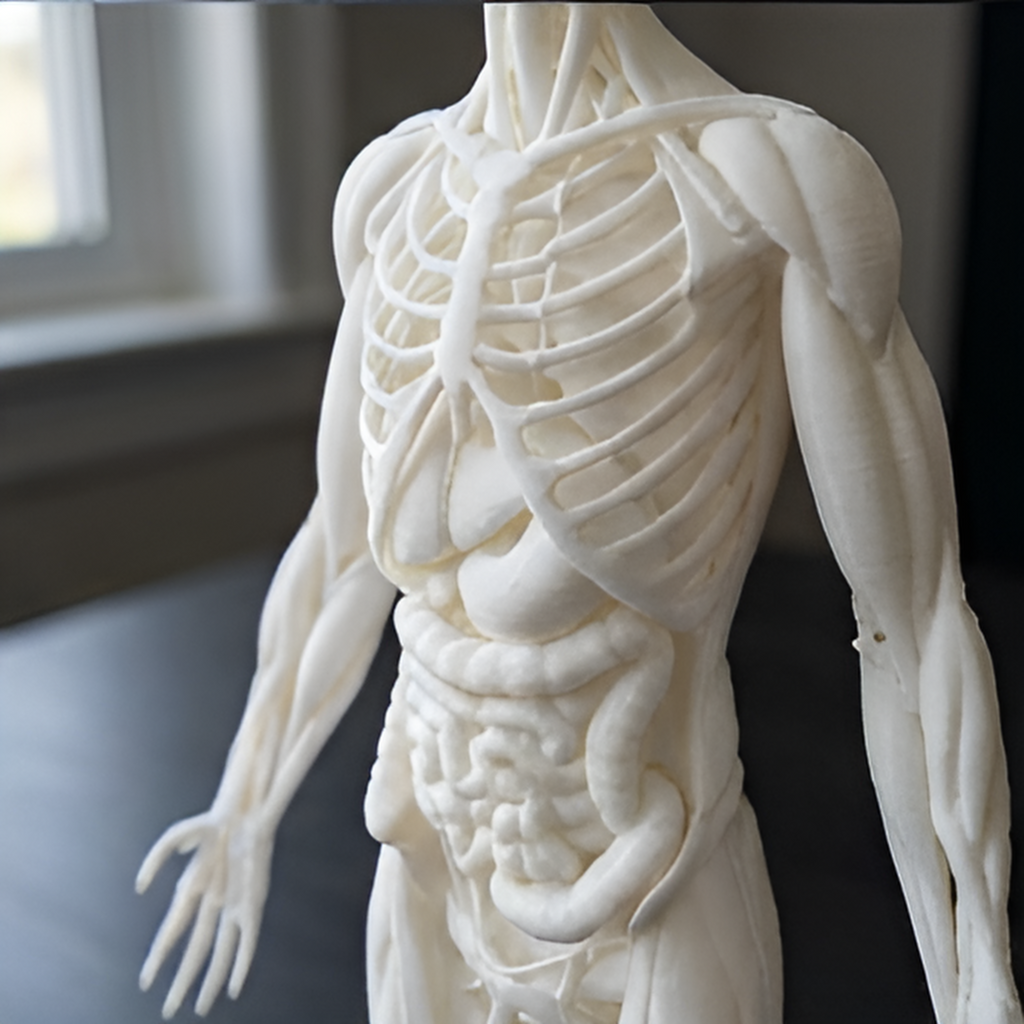 Human Anatomy Model 3D Print – Skeleton & Organs Figure | Educational Medical Model | PLA Nylon Resin | Desk Decor | Anatomy Gift