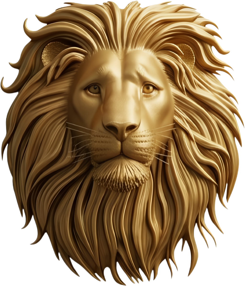 Lion Head Wall Mount PLA Sculpture 250mm | 3D Printed Lion Wall Art | Large Wall Decor | Handmade Animal Sculpture