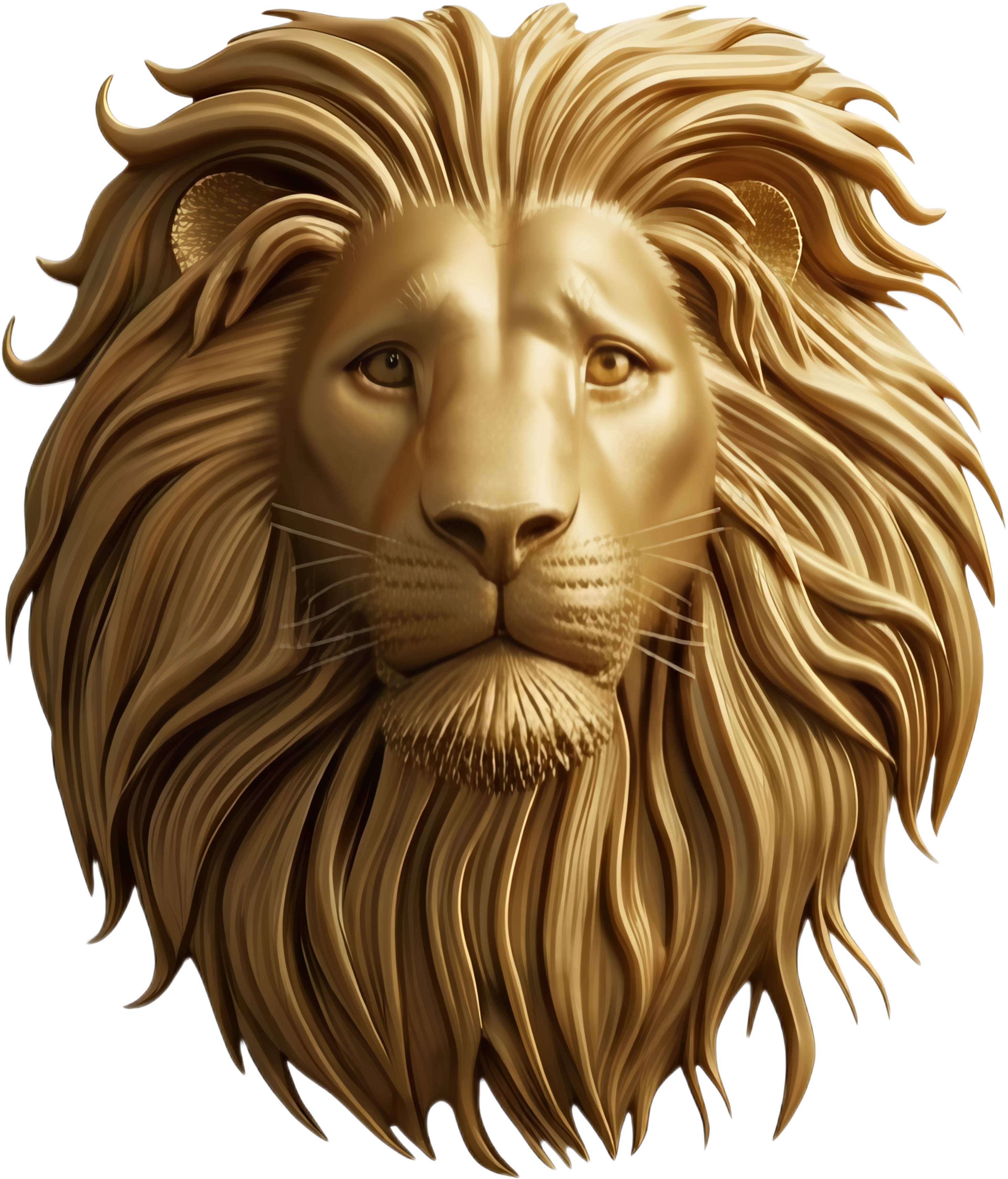 Lion Head Wall Mount PLA Sculpture 250mm | 3D Printed Lion Wall Art | Large Wall Decor | Handmade Animal Sculpture