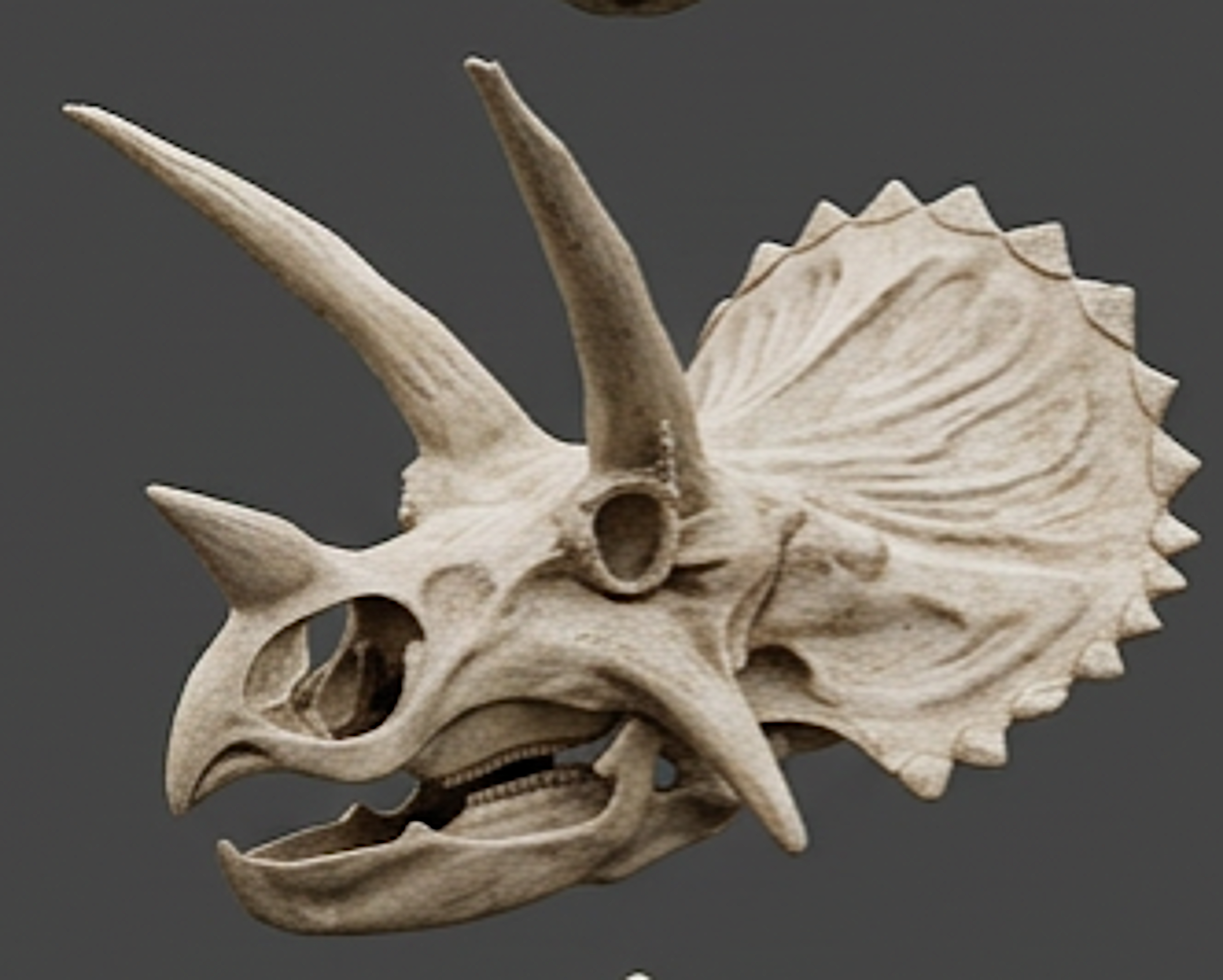 Triceratops Skull Replica 3D Print – Detailed Dinosaur Skull Model | PLA, Nylon & Resin