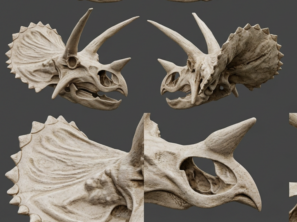 Triceratops Skull Replica 3D Print – Detailed Dinosaur Skull Model | PLA, Nylon & Resin