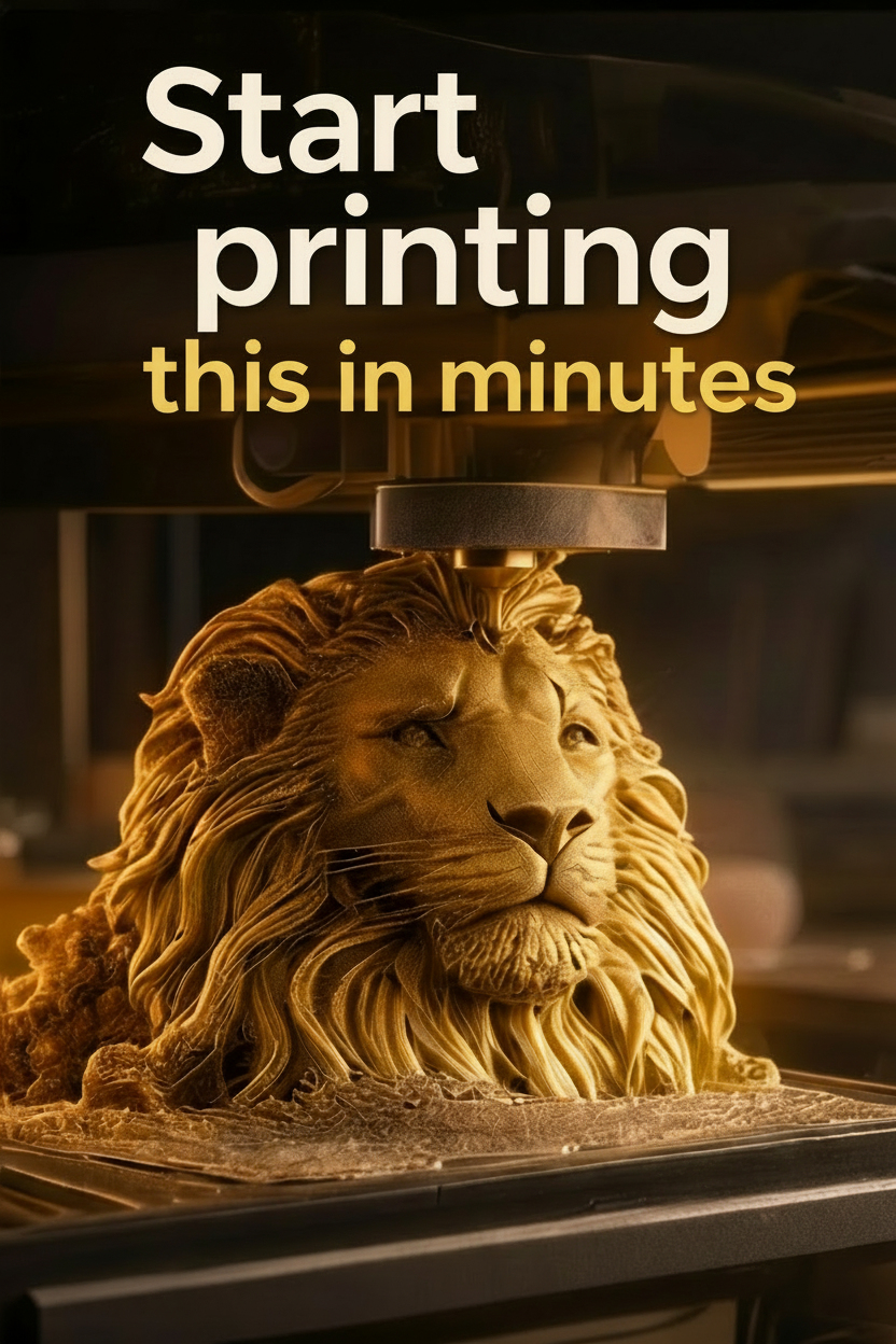 Lion Head Wall Mount PLA Sculpture 250mm | 3D Printed Lion Wall Art | Large Wall Decor | Handmade Animal Sculpture