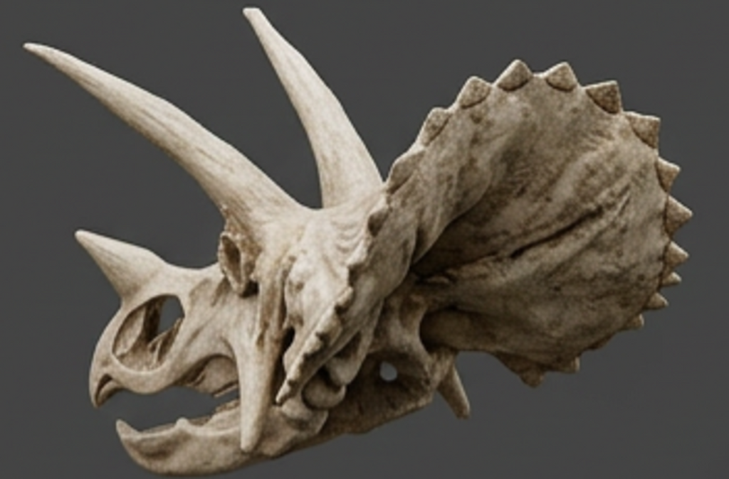 Triceratops Skull Replica 3D Print – Detailed Dinosaur Skull Model | PLA, Nylon & Resin