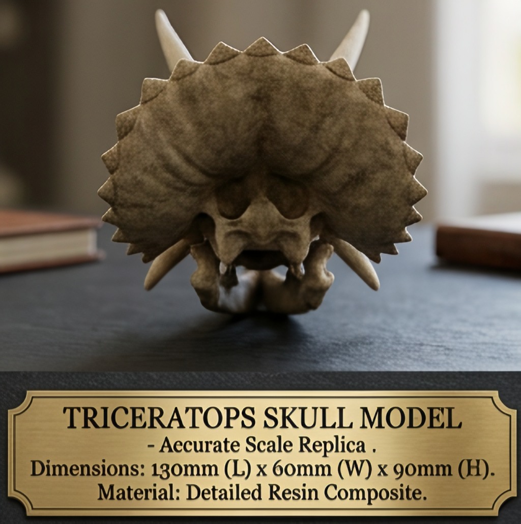 Triceratops Skull Replica 3D Print – Detailed Dinosaur Skull Model | PLA, Nylon & Resin