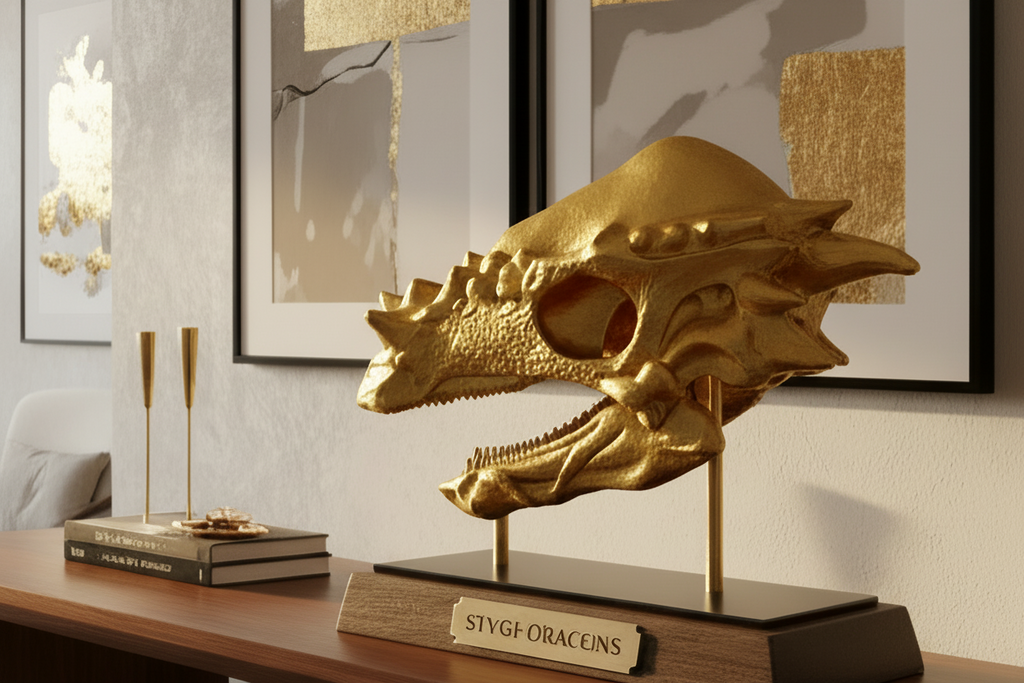 Pachycephalosaurus Skull 250mm | 3D Printed Dinosaur Skull Replica | Collectible Prehistoric Sculpture