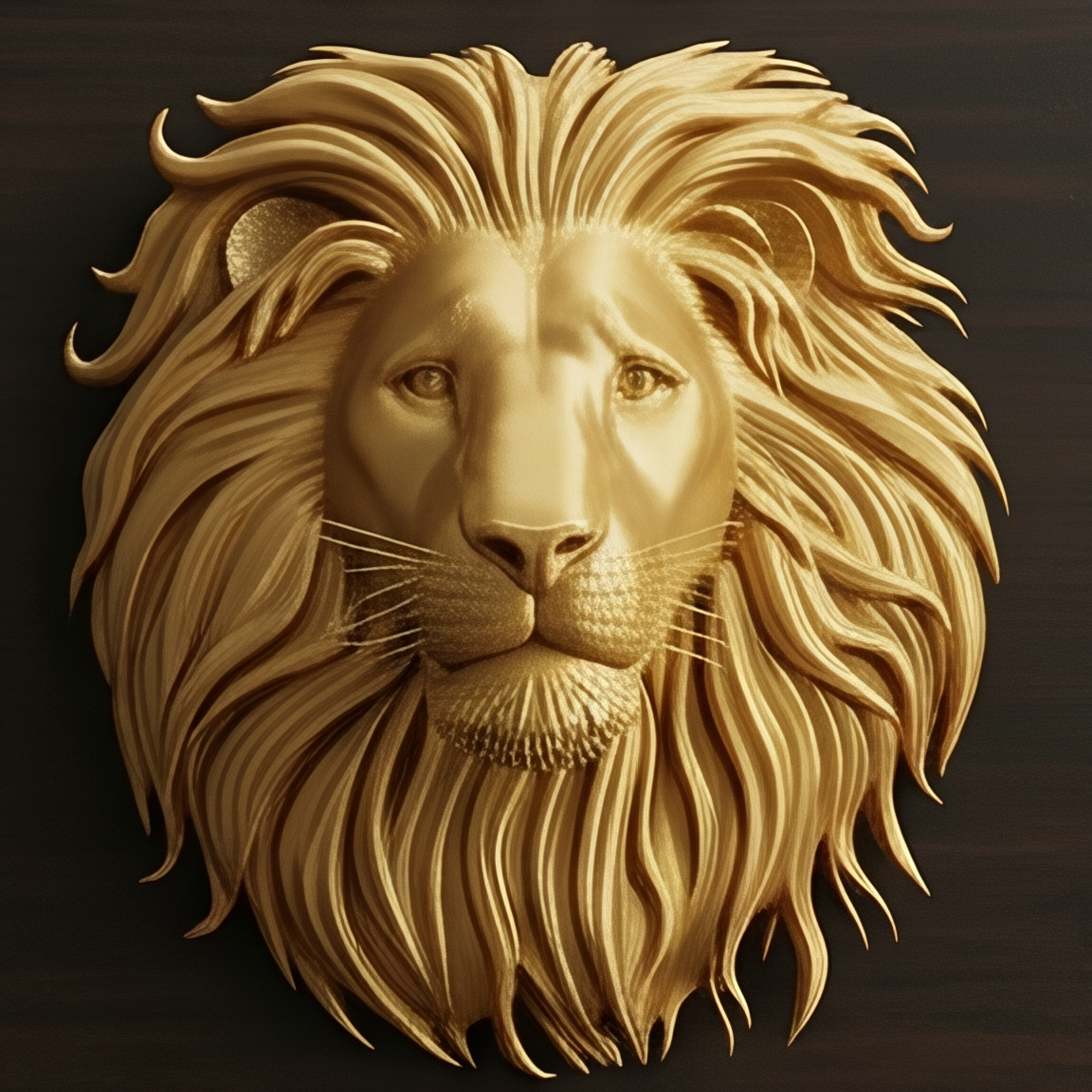 Lion Head Wall Mount PLA Sculpture 250mm | 3D Printed Lion Wall Art | Large Wall Decor | Handmade Animal Sculpture
