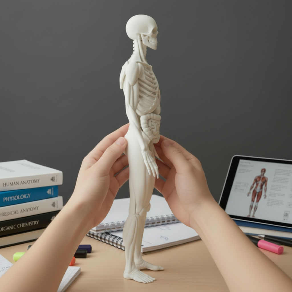 Human Anatomy Model 3D Print – Skeleton & Organs Figure | Educational Medical Model | PLA Nylon Resin | Desk Decor | Anatomy Gift