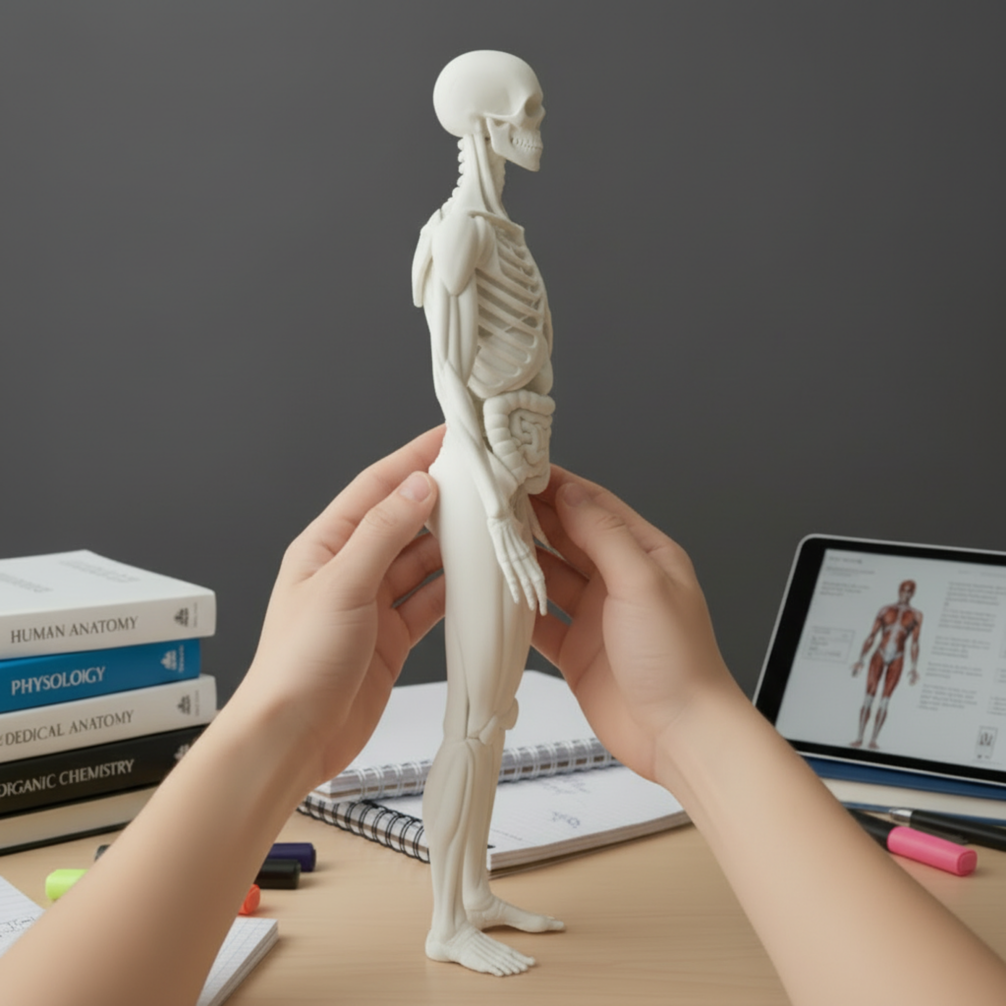 Human Anatomy Model 3D Print – Skeleton & Organs Figure | Educational Medical Model | PLA Nylon Resin | Desk Decor | Anatomy Gift