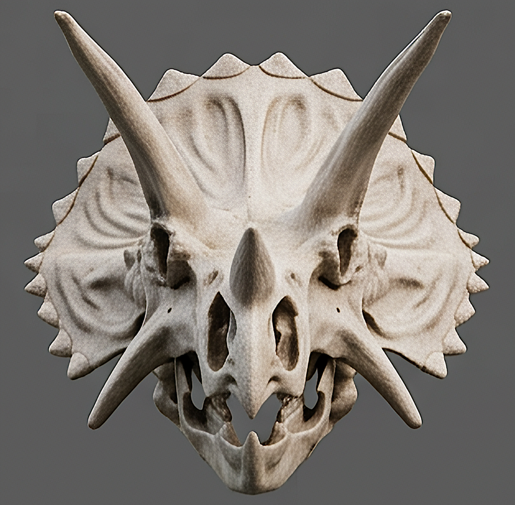 Triceratops Skull Replica 3D Print – Detailed Dinosaur Skull Model | PLA, Nylon & Resin