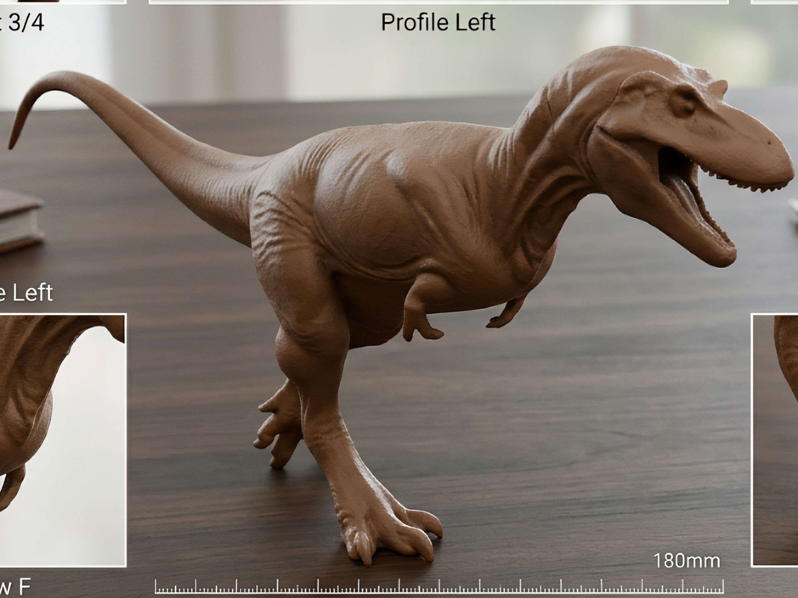 Albertosaurus 3D Print Dinosaur Model | Mini Dinosaur Figure | Fossil Replica | Desk Decor | Dino Gift | PLA Nylon Resin | 180mm Model