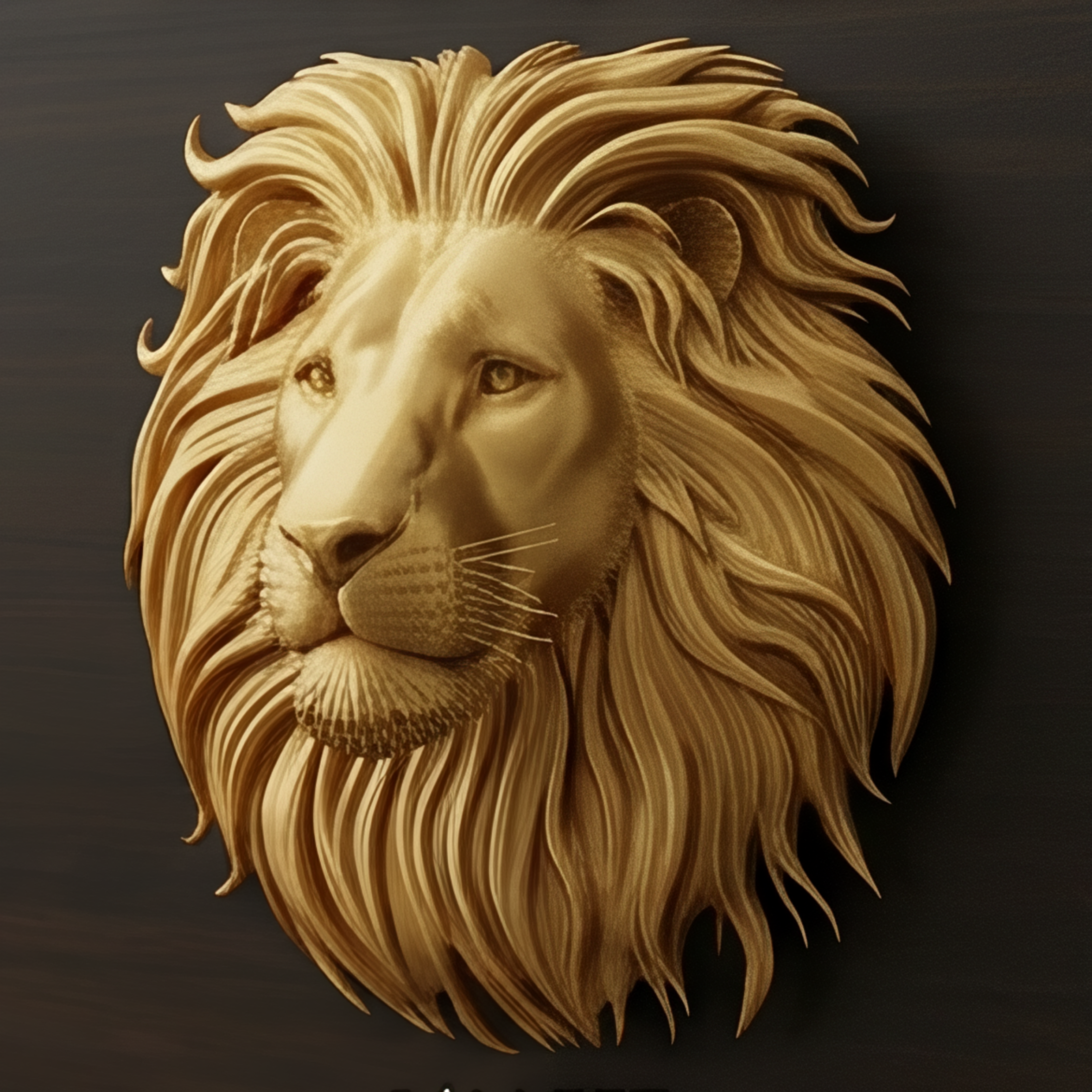 Lion Head Wall Mount PLA Sculpture 250mm | 3D Printed Lion Wall Art | Large Wall Decor | Handmade Animal Sculpture