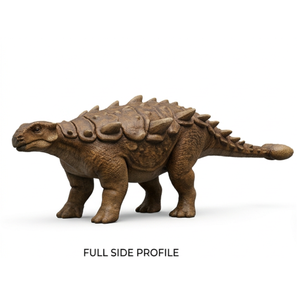 Ankylosaurus 3D Printed Model – Armored Dinosaur Sculpture | PLA & Smooth Nylon | Various Colors | Detailed Prehistoric Collectible