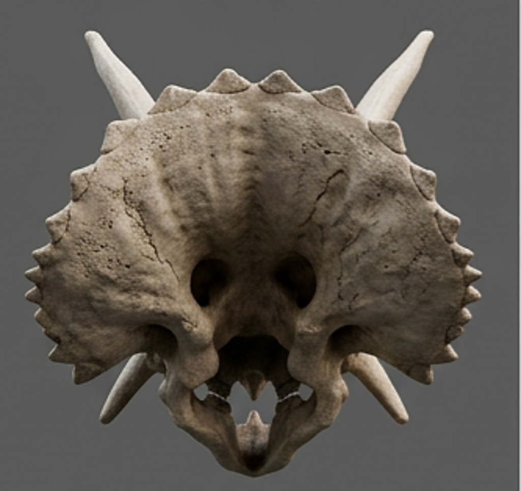 Triceratops Skull Replica 3D Print – Detailed Dinosaur Skull Model | PLA, Nylon & Resin