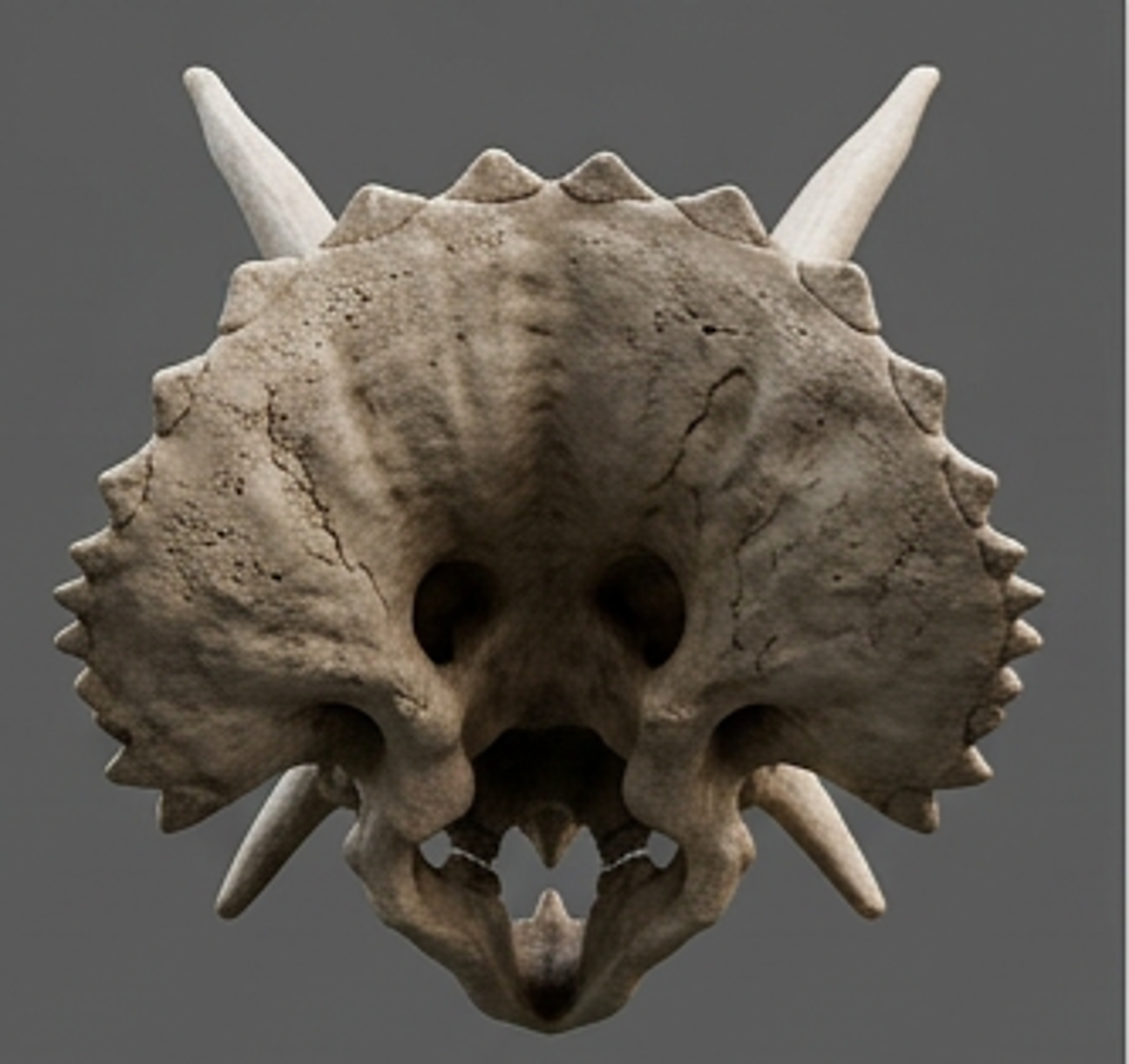 Triceratops Skull Replica 3D Print – Detailed Dinosaur Skull Model | PLA, Nylon & Resin