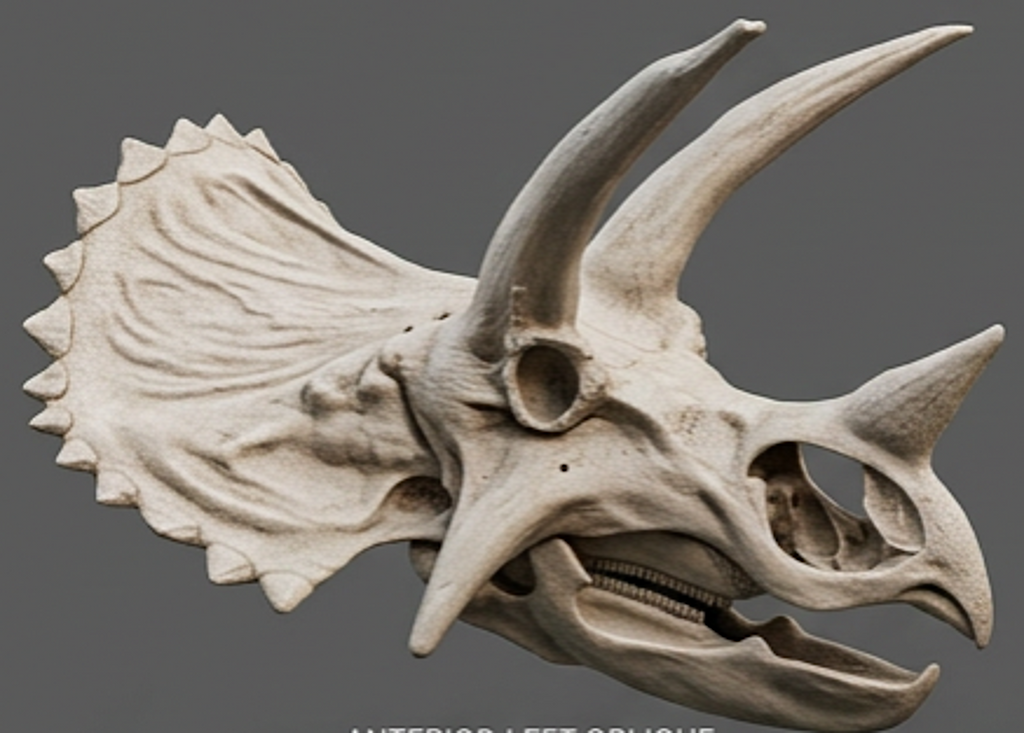 Triceratops Skull Replica 3D Print – Detailed Dinosaur Skull Model | PLA, Nylon & Resin