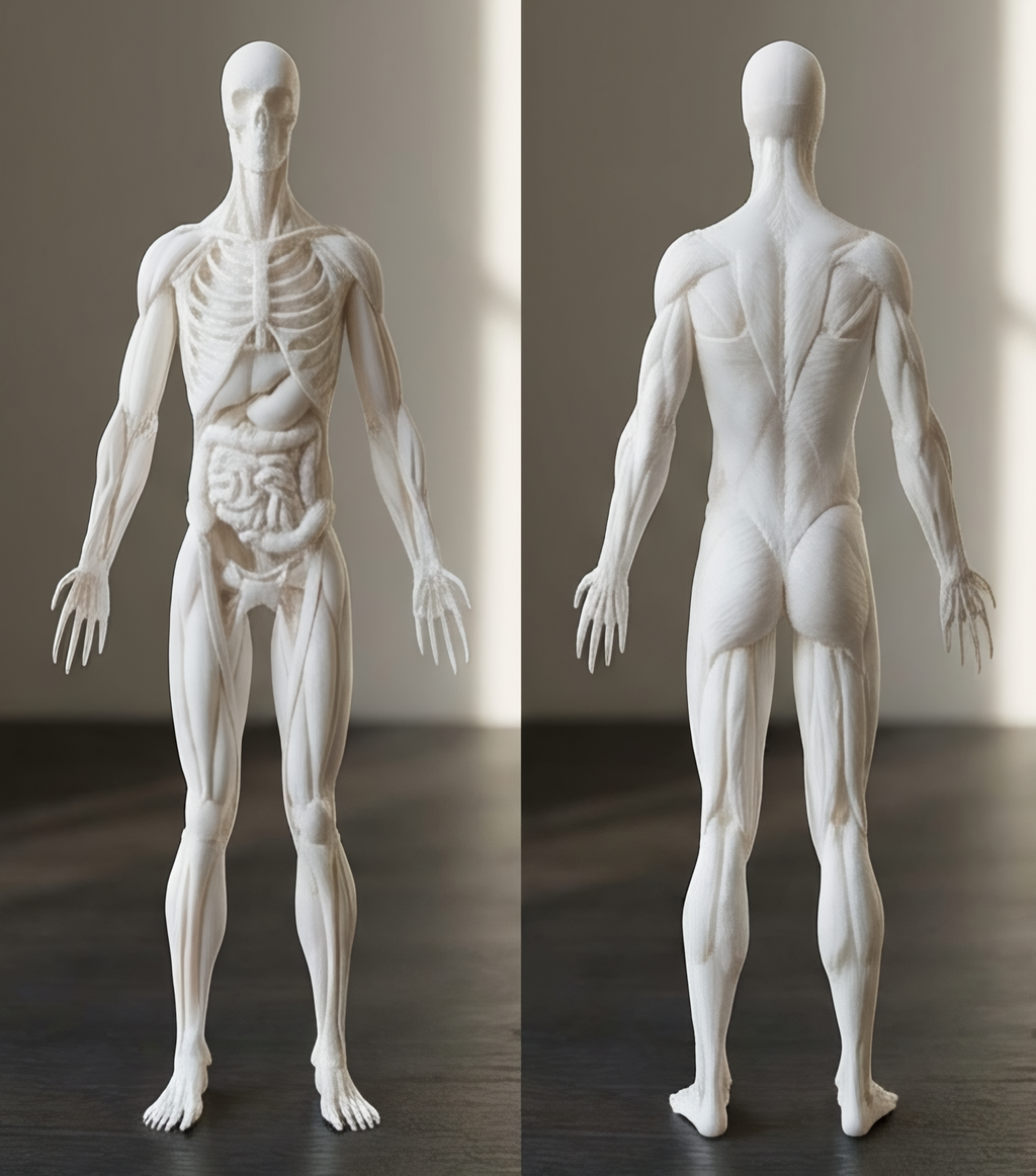 Human Anatomy Model 3D Print – Skeleton & Organs Figure | Educational Medical Model | PLA Nylon Resin | Desk Decor | Anatomy Gift