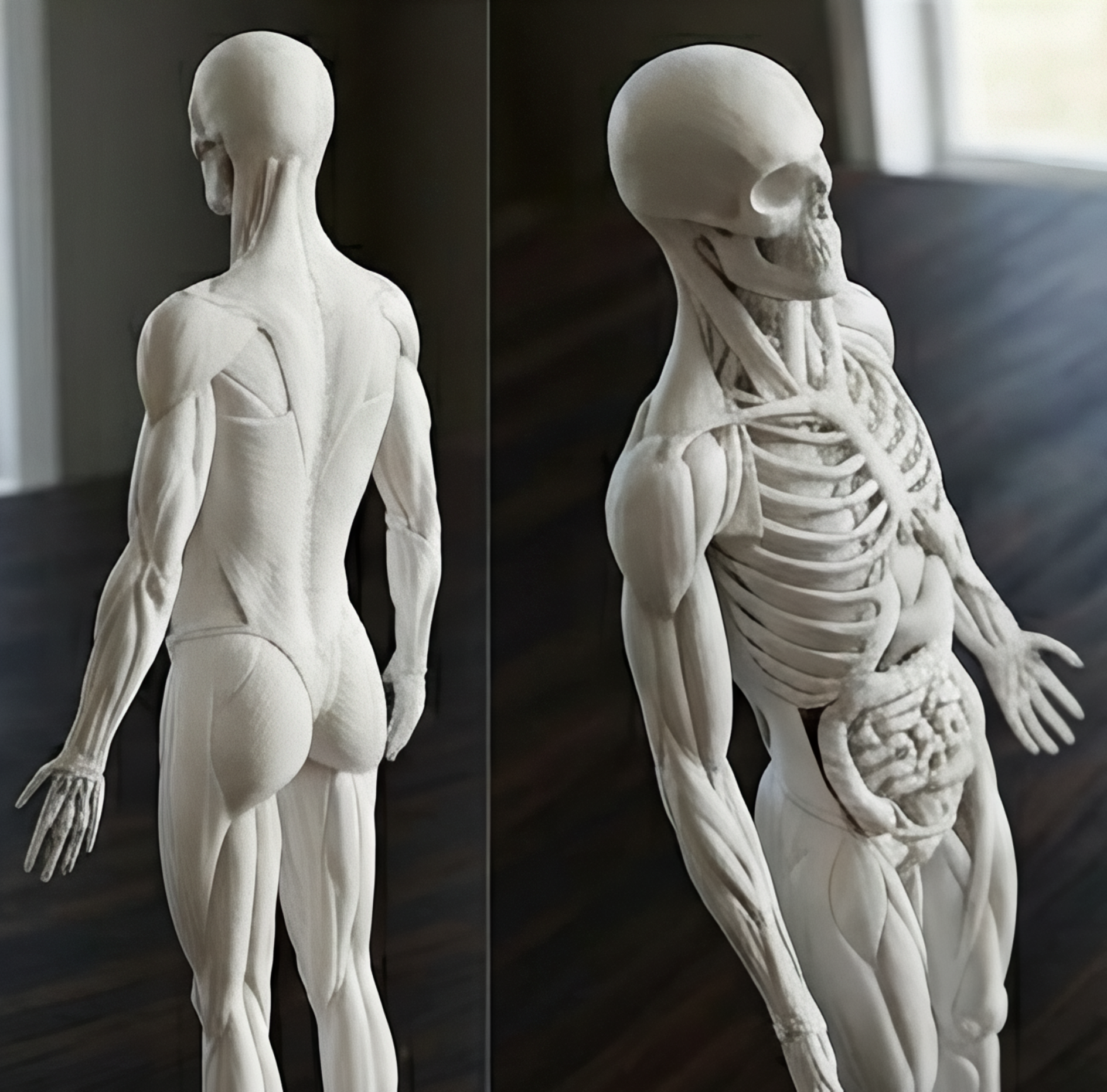 Human Anatomy Model 3D Print – Skeleton & Organs Figure | Educational Medical Model | PLA Nylon Resin | Desk Decor | Anatomy Gift