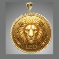 Leo Zodiac Pendant 3D Leo pendant features– Lion Design in Gold or Silver, Astrology Jewelry, Unisex Gift
