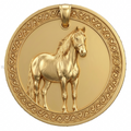 Stallion Horse Full Body Pendant Necklace in Gold or Sterling Silver – Relaxed Posture, Elegant Equestrian Wildlife Jewelry