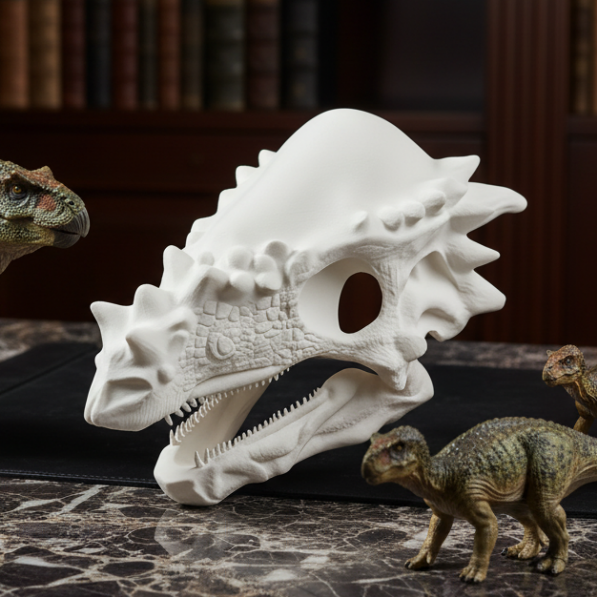 Pachycephalosaurus Skull 250mm | 3D Printed Dinosaur Skull Replica | Collectible Prehistoric Sculpture