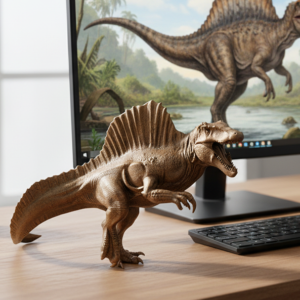 Spinosaurus Dinosaur Model | 3D Printed Miniature | Realistic Dino Figure | Desk Display Collectible | Gift for Dinosaur Lovers