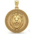 Lion Portrait Pendant Necklace in Gold or Sterling Silver – Regal Wildlife Jewelry, Powerful Animal Design for Collectors