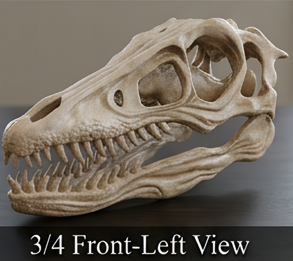 Velociraptor Skull 3D Print | Dinosaur Fossil Replica