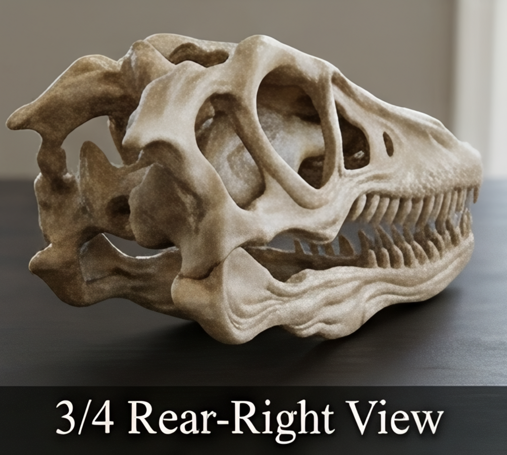 Velociraptor Skull 3D Print | Dinosaur Fossil Replica