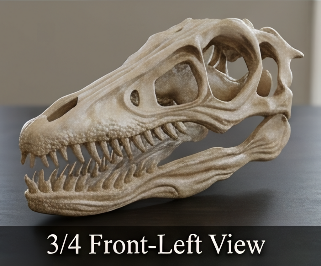 Velociraptor Skull 3D Print | Dinosaur Fossil Replica