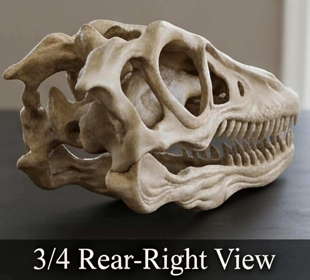Velociraptor Skull 3D Print | Dinosaur Fossil Replica
