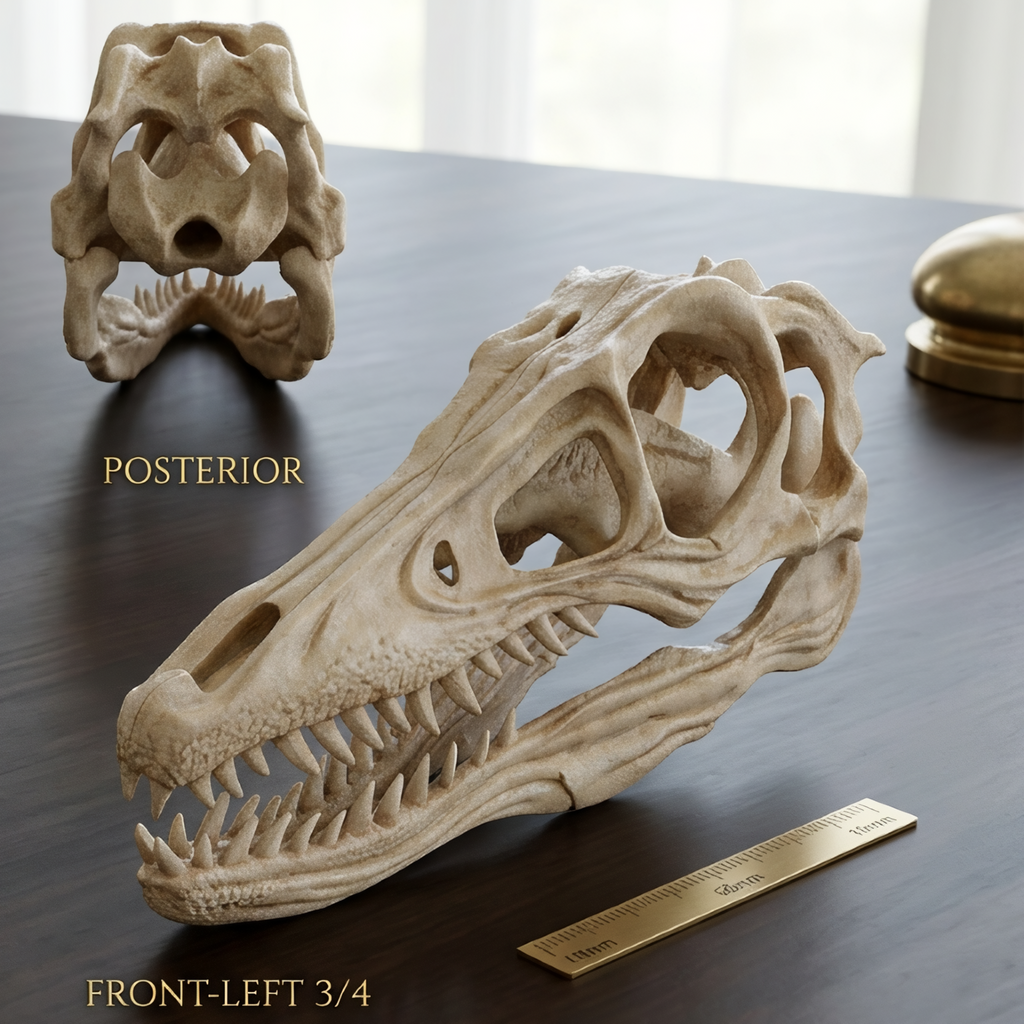 Velociraptor Skull 3D Print | Dinosaur Fossil Replica