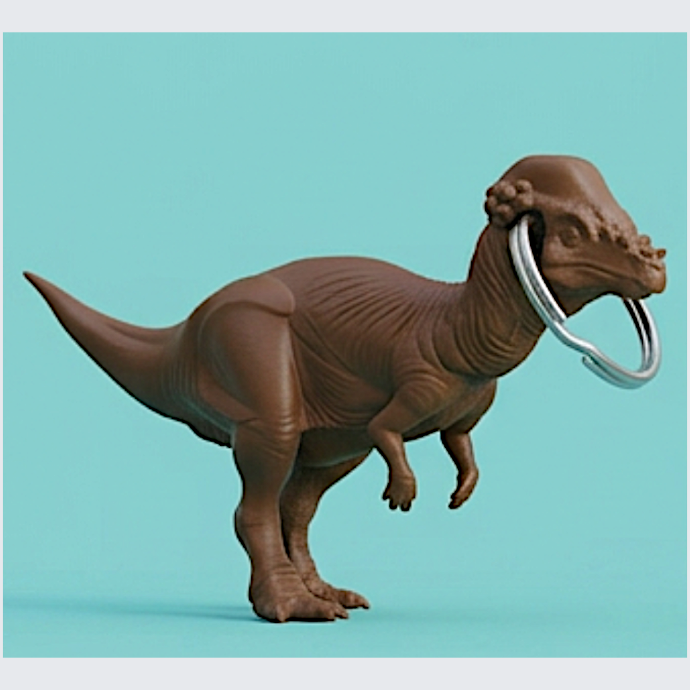 Pachycephalosaurus Keyring Tag 3D Print – Dinosaur Keychain Charm (40mm) – PLA, Nylon, TPU – Dome Head Dino Gift (Ring Not Included)