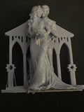 Handmade 3D Bride and Groom Under Gazebo – Traditional Wedding Resin Sculpture | Romantic Keepsake Gift