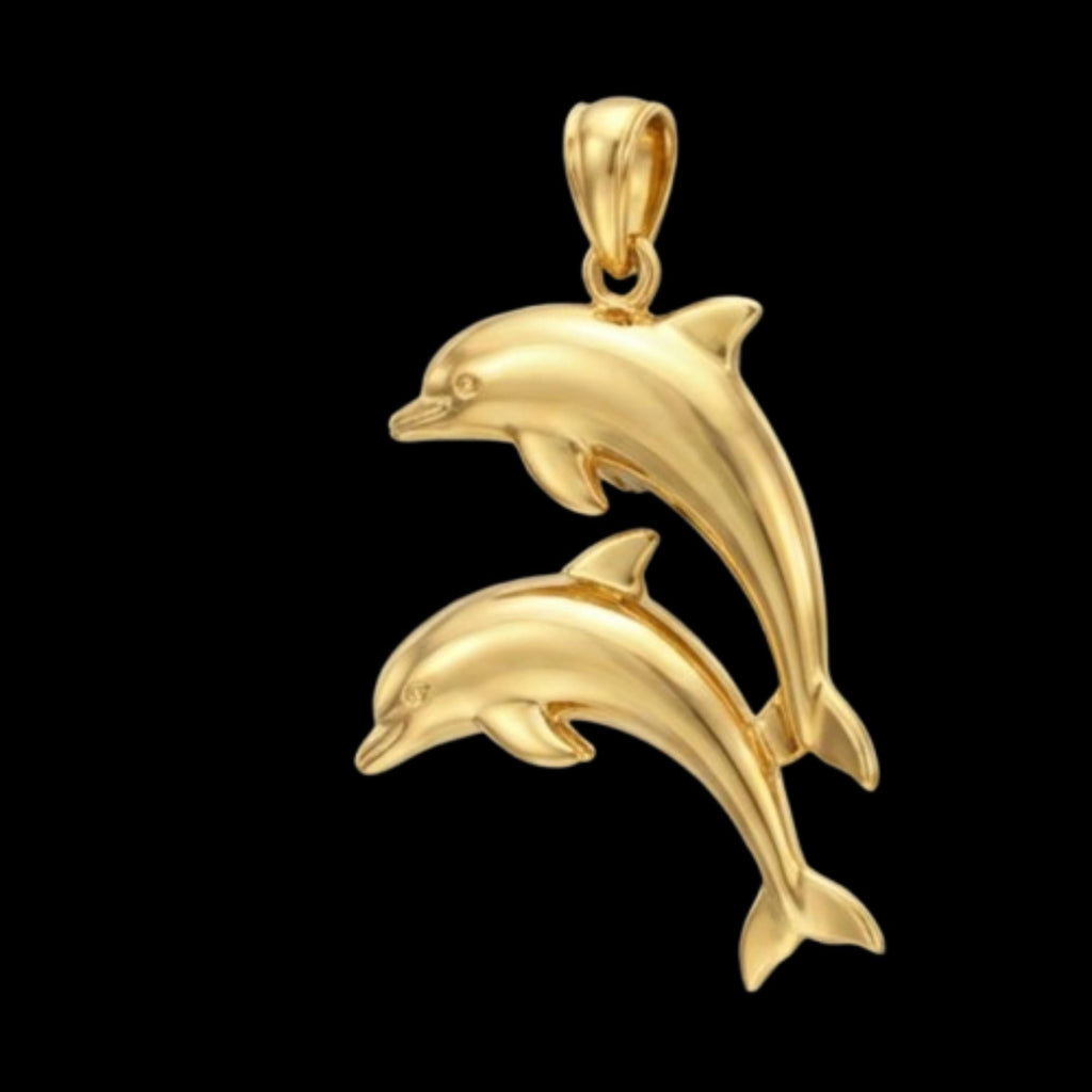 Dolphin Pendant Necklace – Gold-Plated or Sterling Silver Ocean Jewelry