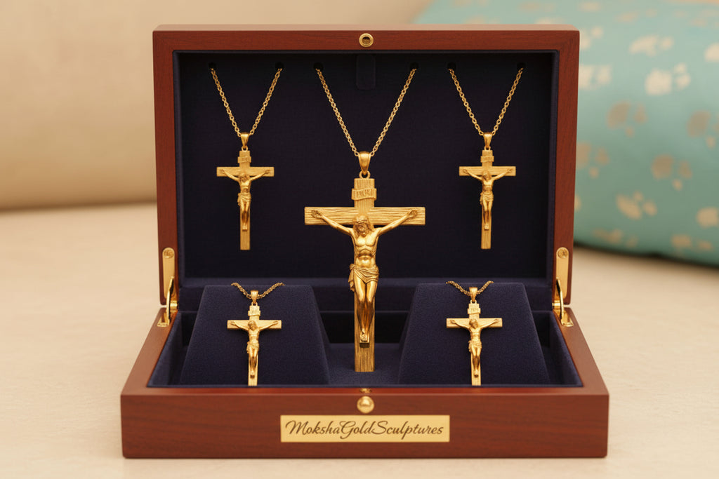 INRI Jesus Crucifix Pendant | Sterling Silver & Brass | Catholic Christian Jewelry | 25mm