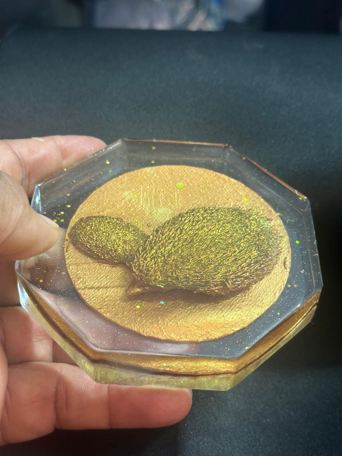 Hedgehog with Baby Sculpture – Handcrafted Animal Figurine | Wildlife Home Décor Gift