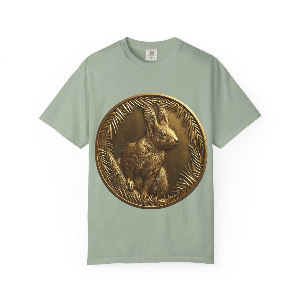 Golden Squirrel T-Shirt, 3D Wildlife Art Print, Nature Lover Apparel