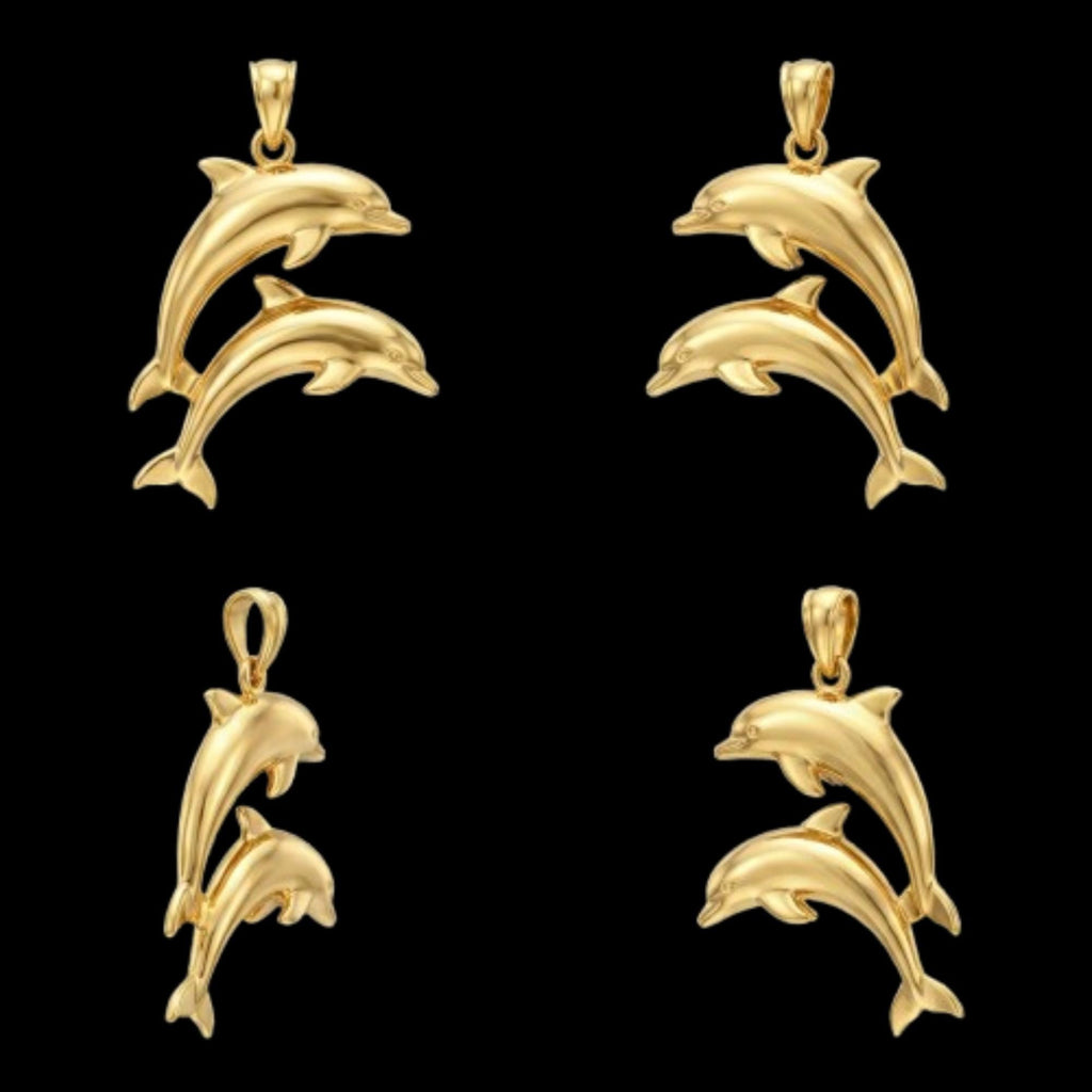 Dolphin Pendant Necklace – Gold-Plated or Sterling Silver Ocean Jewelry