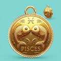 Pisces Zodiac Necklace Pendant – Constellation Astrology Jewelry, 3D Printed Gold/Silver/Brass Pendant