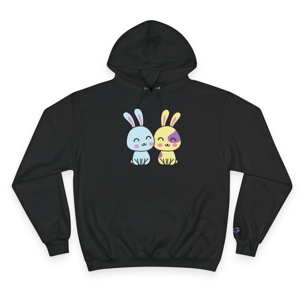 Kawaii Bunnies Hoodie, Matching Pastel Graphic Sweatshirt